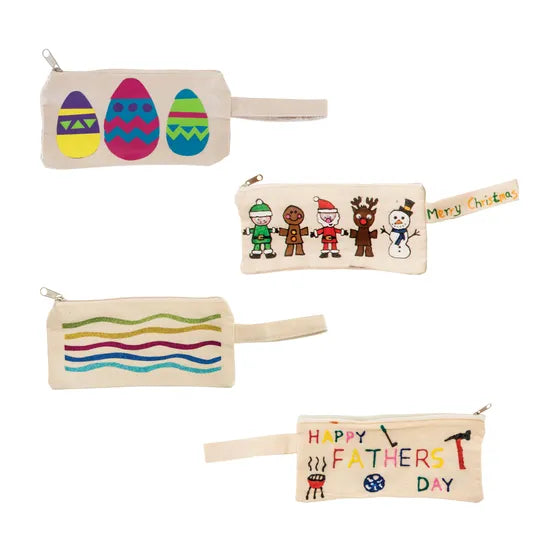 Creatistics Calico Pencil Case with Handle- Pack of 10 - Modern Teaching Aids NZ