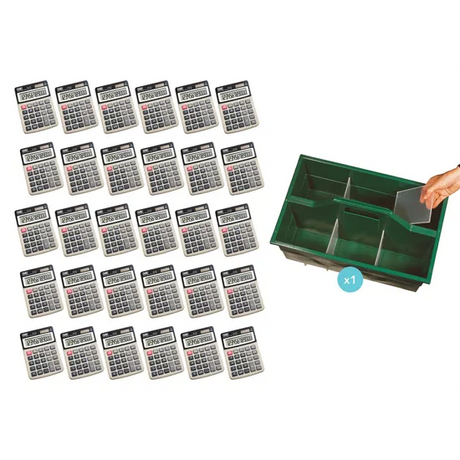 Teachables Calculator Set - 12 Digit with Caddy, Set of 30 - Modern Teaching Aids NZ