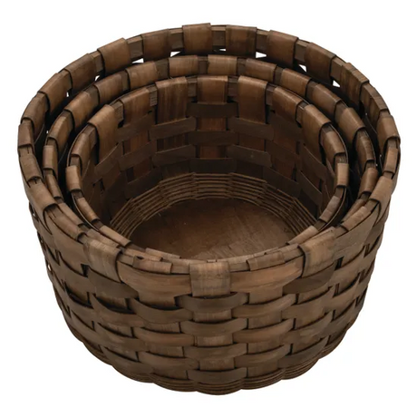 MTA Spaces - Woven Timber Baskets - Set of 3 - Modern Teaching Aids NZ