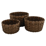 MTA Spaces - Woven Timber Baskets - Set of 3 - Modern Teaching Aids NZ