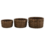 MTA Spaces - Woven Timber Baskets - Set of 3 - Modern Teaching Aids NZ