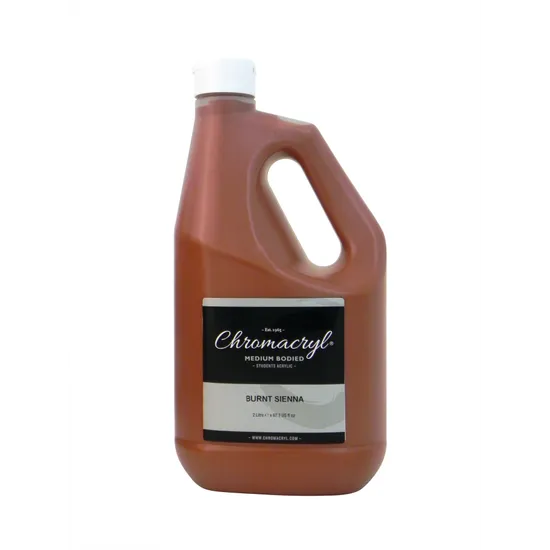 Chromacryl Acrylic Paint - Burnt Sienna 2 Litre - Modern Teaching Aids NZ