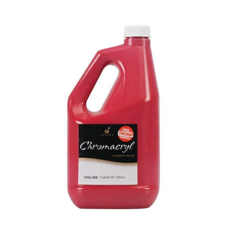 Chromacryl Acrylic Paint - Cool Red 2 Litre - Modern Teaching Aids NZ