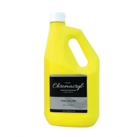 Chromacryl Acrylic Paint - Cool Yellow 2 Litre - Modern Teaching Aids NZ