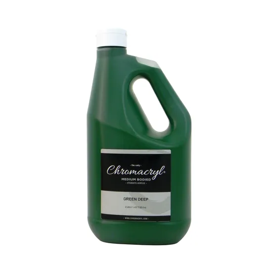 Chromacryl Acrylic Paint - Green Deep 2 Litre - Modern Teaching Aids NZ