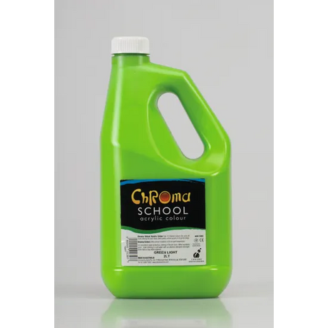 Chroma School Paint - Green Light 2 Litre - Modern Teaching Aids NZ