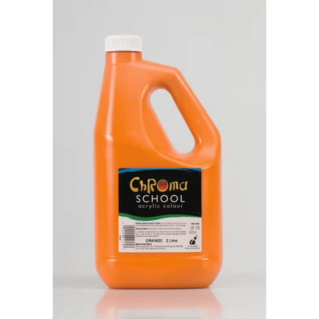 Chroma School Paint - Orange 2 Litre - Modern Teaching Aids NZ
