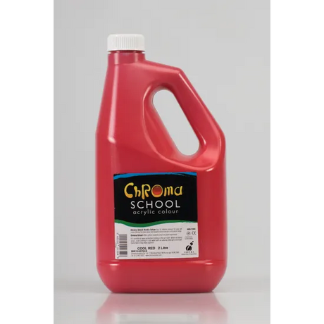Chroma School Paint - Cool Red 2 Litre - Modern Teaching Aids NZ