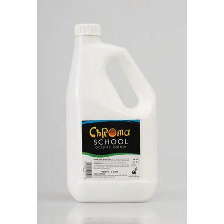 Chroma School Paint - White 2 Litre - Modern Teaching Aids NZ