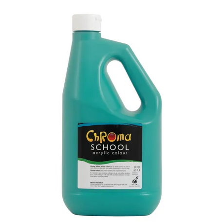 Chroma School Paint Turquoise - 2 Litre - Modern Teaching Aids NZ