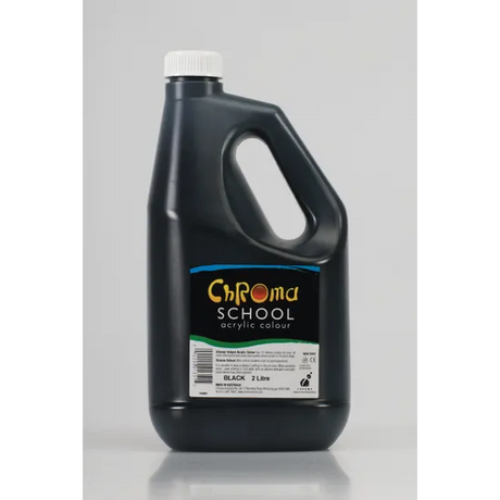 Chroma School Paint - Black 2 Litre - Modern Teaching Aids NZ