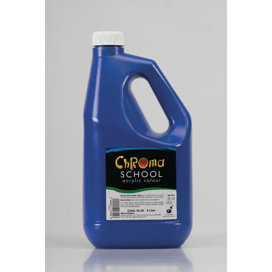 Chroma School Paint - Cool Blue 2 Litre - Modern Teaching Aids NZ