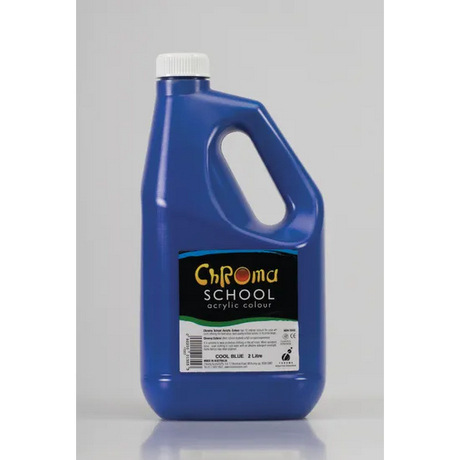 Chroma School Paint - Cool Blue 2 Litre - Modern Teaching Aids NZ
