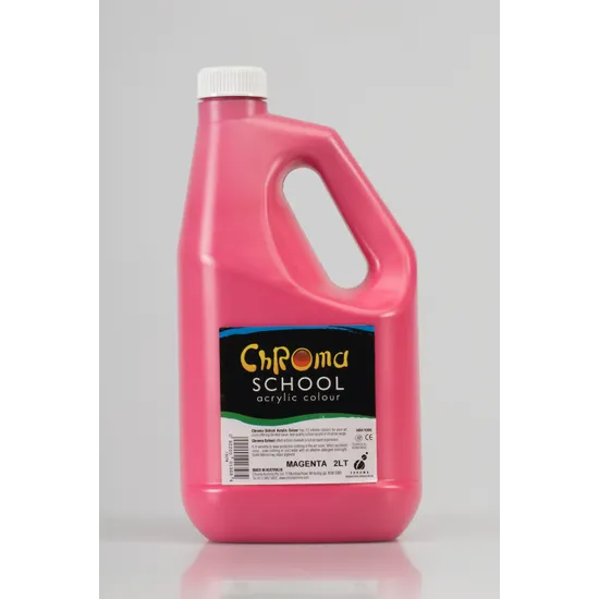 Chroma School Paint - Magenta 2 Litre - Modern Teaching Aids NZ