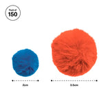Creatistics Neon Pom Poms Assorted Sizes- Pack of 150 - Modern Teaching Aids NZ