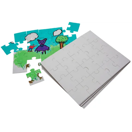 Blank Cardboard Puzzles - Pack of 20 - Modern Teaching Aids NZ