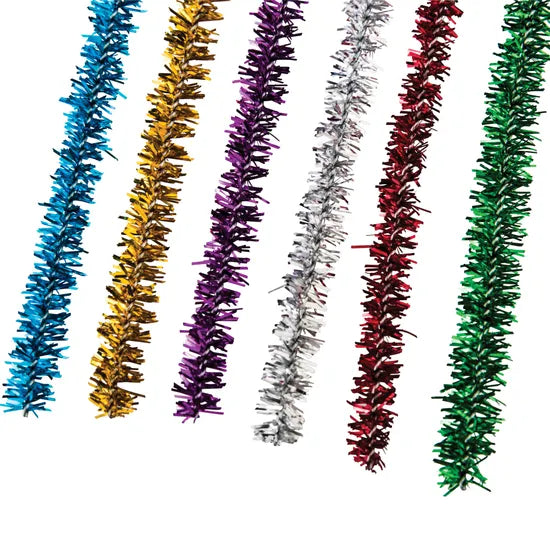 Creatistics Tinsel Pipe Cleaners - Pack of 150 - Modern Teaching Aids NZ
