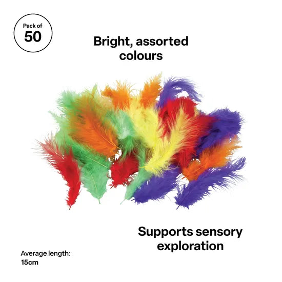 Creatistics Short Feathers - Pack of 50 - Modern Teaching Aids NZ