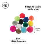 Pom Poms 1.3cm - Pack of 100 - Modern Teaching Aids NZ