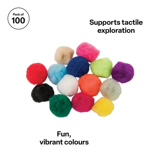 Pom Poms 2cm - Pack of 100 - Modern Teaching Aids NZ