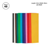 Assorted Crepe Paper (50 cm x 2.5 m) - Pack of 48