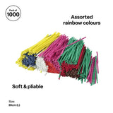 Creatistics Assorted Pipe Cleaners Class Pack 30 cm- Pack of 1000 - Modern Teaching Aids NZ