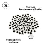 Adhesive Joggle Eyes 2.5 cm - Pack of 100 - Modern Teaching Aids NZ