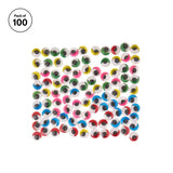 Coloured Eyes with Lashes 1.5 cm - Pack of 100