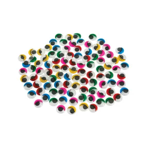 Creatistics Coloured Eyes with Lashes 1.5 cm- Pack of 100 - Modern Teaching Aids NZ