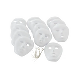 White Plastic Masks - Pack of 12 - Modern Teaching Aids NZ