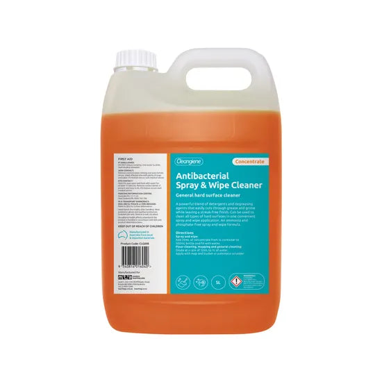 Cleangiene Antibacterial Spray &amp; Wipe Concentrate - 5 L