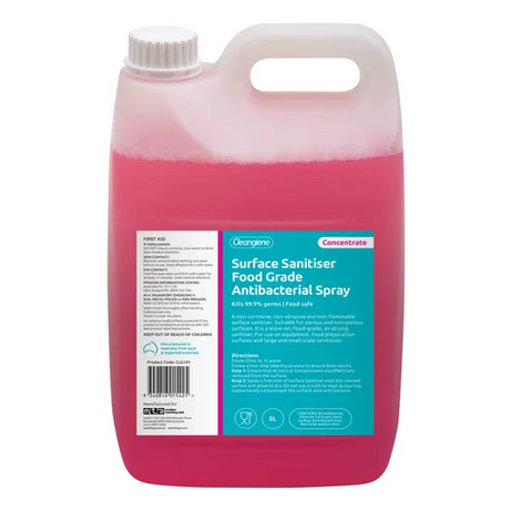 Surface Sanitiser Food Grade Anti Bacterial Concen 5L - Modern Teaching Aids NZ