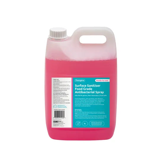 Cleangiene Surface Sanitiser Food Grade Anti Bacterial RTU - 5 L - Modern Teaching Aids NZ