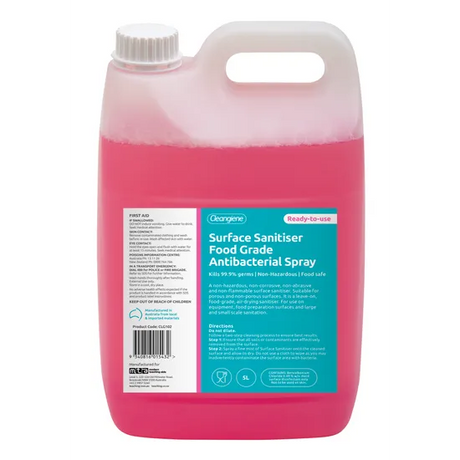 Surface Sanitiser Food Grade Anti Bacterial RTU - 5L - Modern Teaching Aids NZ