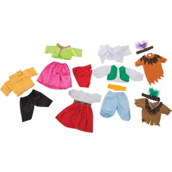 Multicultural Doll Clothes - 21cm - Set of 6 - Modern Teaching Aids NZ