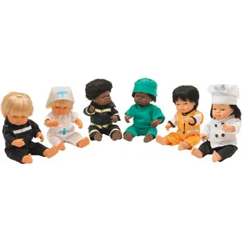 Baby Dolls with Professions Doll Clothes 38 cm (H) - Set of 6 - Modern Teaching Aids NZ