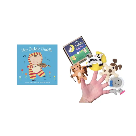 Hey Diddle Diddle Book & Finger Puppet - Modern Teaching Aids NZ