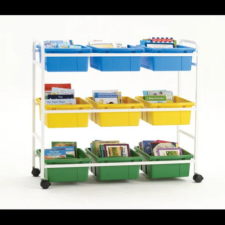 Book Trolley with 9 Tubs - Modern Teaching Aids NZ