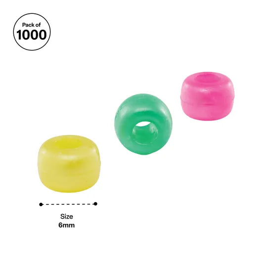 Pearl Pony Beads - Pack of 1000 - Modern Teaching Aids NZ