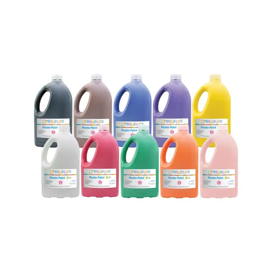 Creatistics Poster Paint 2L - Kit of 10 - Modern Teaching Aids NZ