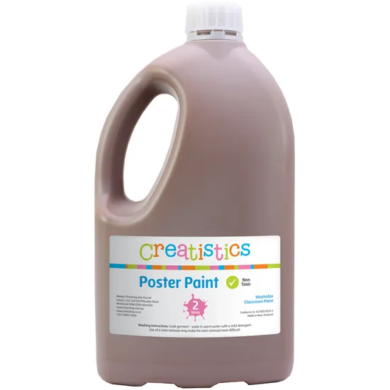 Creatistics Poster Paint 2L - Brown - Modern Teaching Aids NZ