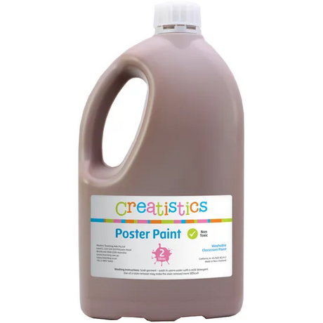 Creatistics Poster Paint 2L - Brown - Modern Teaching Aids NZ