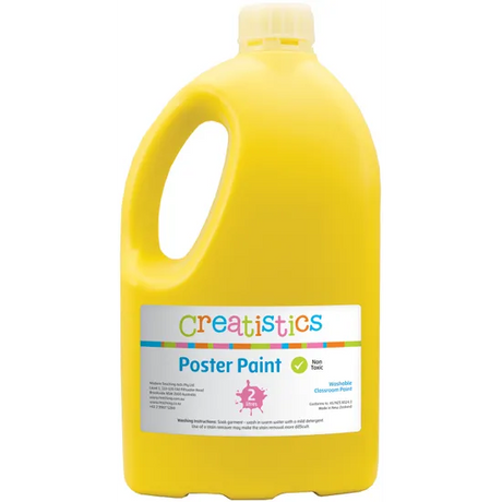 Creatistics Poster Paint 2L - Yellow - Modern Teaching Aids NZ