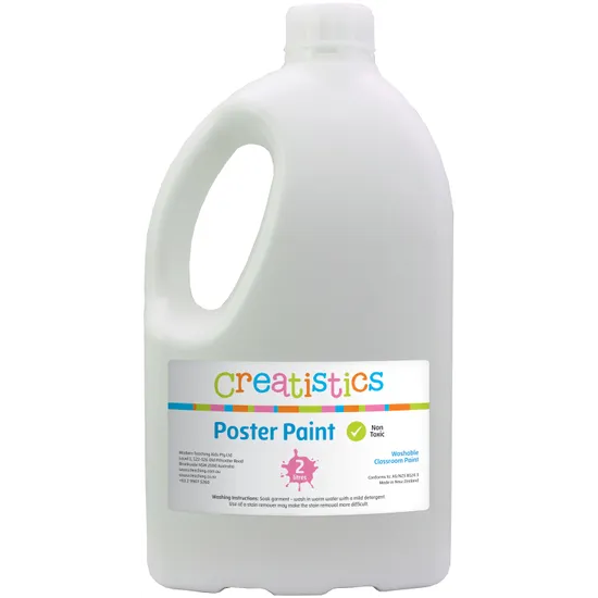 Creatistics Poster Paint 2L - White - Modern Teaching Aids NZ