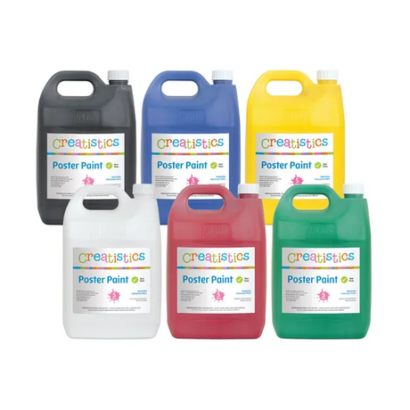 Creatistics Poster  Paint 5L - Kit of 6 - Modern Teaching Aids NZ