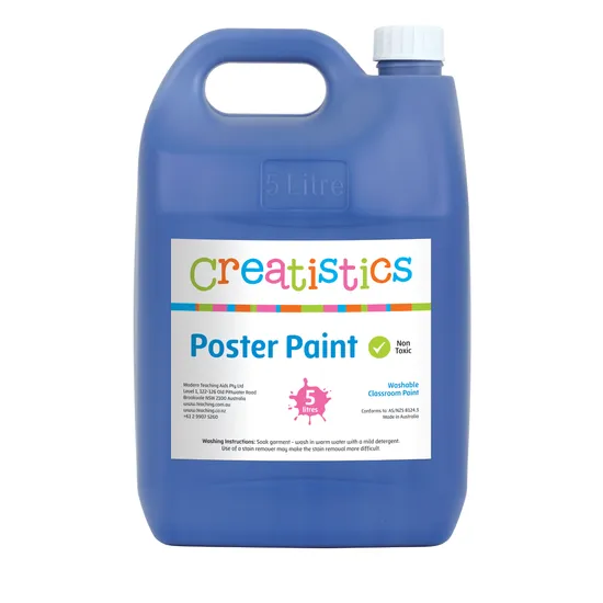 Creatistics Poster Paint 5L - Blue - Modern Teaching Aids NZ
