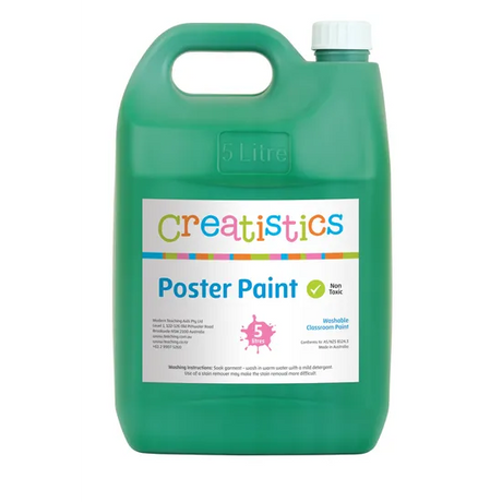 Creatistics Poster Paint 5L - Green - Modern Teaching Aids NZ