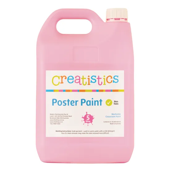Creatistics Poster Paint 5L - Pink - Modern Teaching Aids NZ