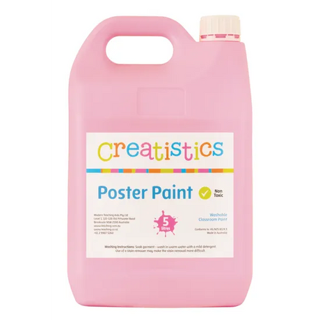 Creatistics Poster Paint 5L - Pink - Modern Teaching Aids NZ