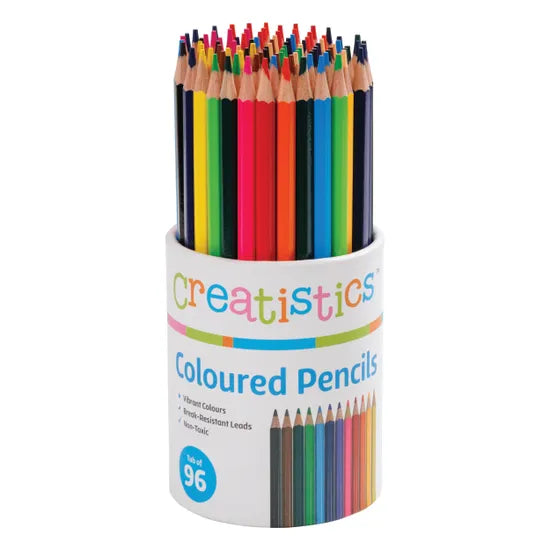 Creatistics Coloured Pencils - Tub of 96 - Modern Teaching Aids NZ